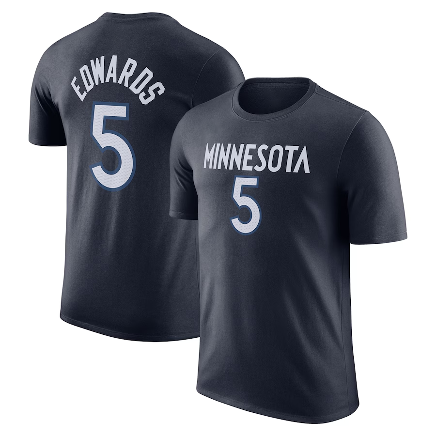 2024 NBA Minnesota Timberwolves #5 Edwards Tshirts-0
